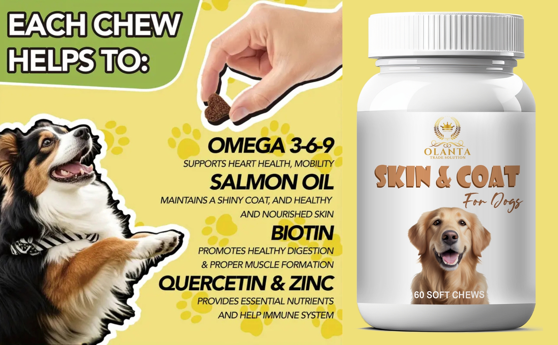 Skin and Coat chews for dogs